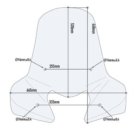 GIVI 308A plexi Yamaha D Elight 125 2017 - 2019