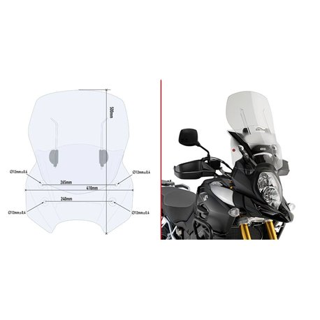 GIVI AF3105 plexi Suzuki DL 1000 V-Strom 2017 - 2019