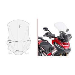 GIVI D1156ST plexi Honda X-ADV 750 2017 - 2019