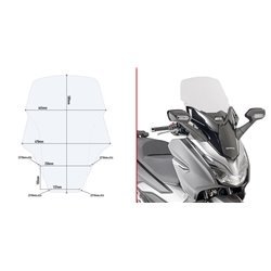 GIVI D1166ST plexi Honda Forza 125 2019 - 