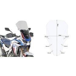 GIVI D1178ST plexi Honda CRF 1000 L Africa Twin Adventure Sports 2020 - 