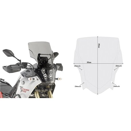 GIVI D2145S plexi Yamaha Ténéré 700 2019 - 