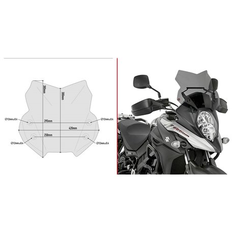 GIVI D3112B plexi Suzuki DL 650 V-Strom 2017 - 2019