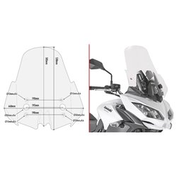 GIVI D4122ST plexi Kawasaki KLE 650 Versys 2017 - 2019