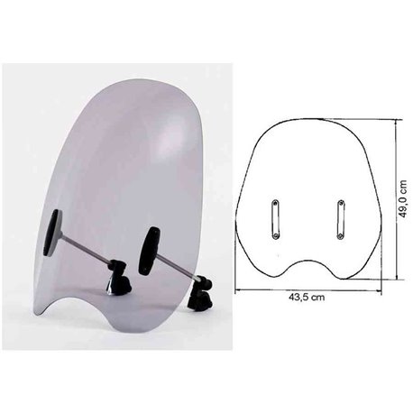 Moto plexi MRA Honda CM200T - Custom čiré